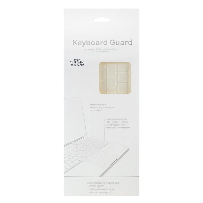 Ultra-thin Clear Keyboard Cover Soft TPU Keyboard Protector for EU Version MacBook Pro 14.2'' (A2442) / Pro 16.2'' (A2485) - 5
