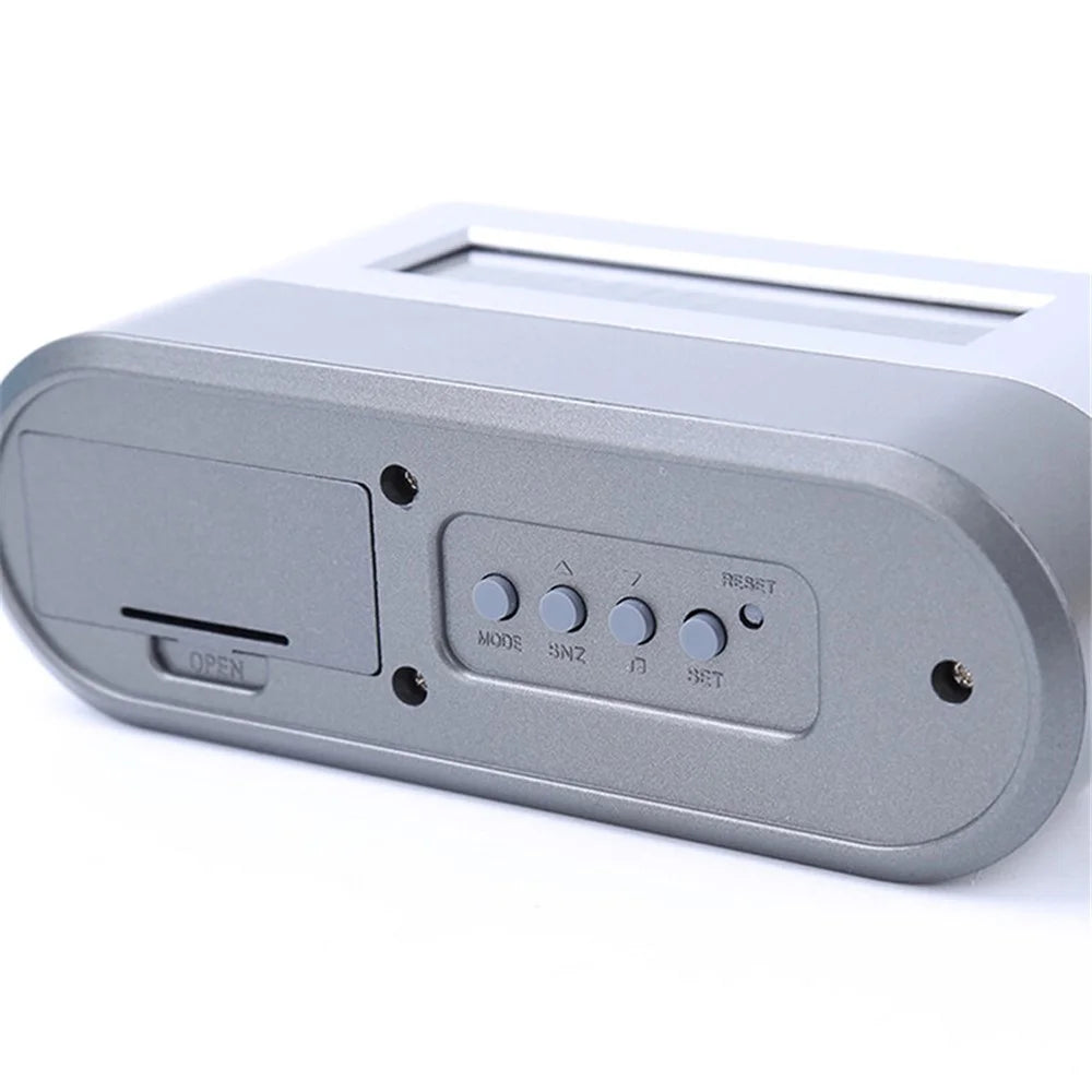 Pen Holder Organizer with LCD Screen Clock Function Temperature Perpetual Calendar Display Countdown Alarm Snooze Mode - 7