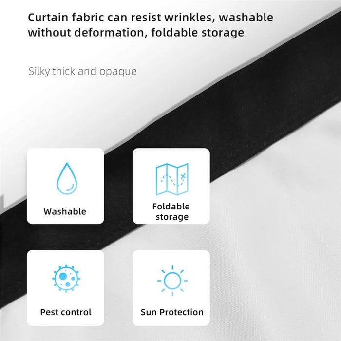 16:9 84-inch Folded HD Projector Screen Outdoor High Resolution Projection Screen Cloth with Portable Bracket - 3