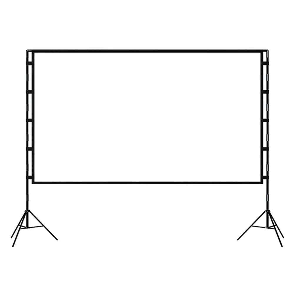 100-Inch 2.21mx1.25m 16:9 Projection Curtain Movie Projector Screen with Stand for Home Theater Office Backyard - 1