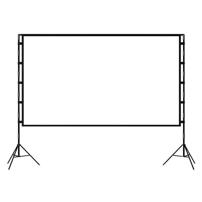100-Inch 2.21mx1.25m 16:9 Projection Curtain Movie Projector Screen with Stand for Home Theater Office Backyard - 1