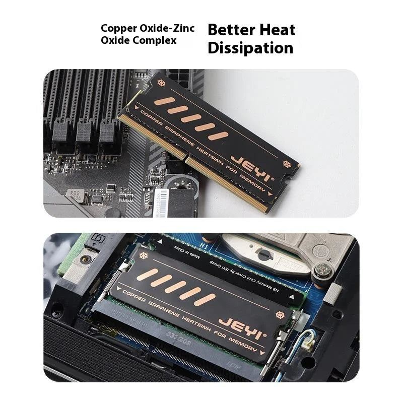 JEYI NB-CG 2PCS Memory Heatsink Copper Graphene Cooling Heatsink for DDR4/DDR5 Notebook Laptop Memory - 3