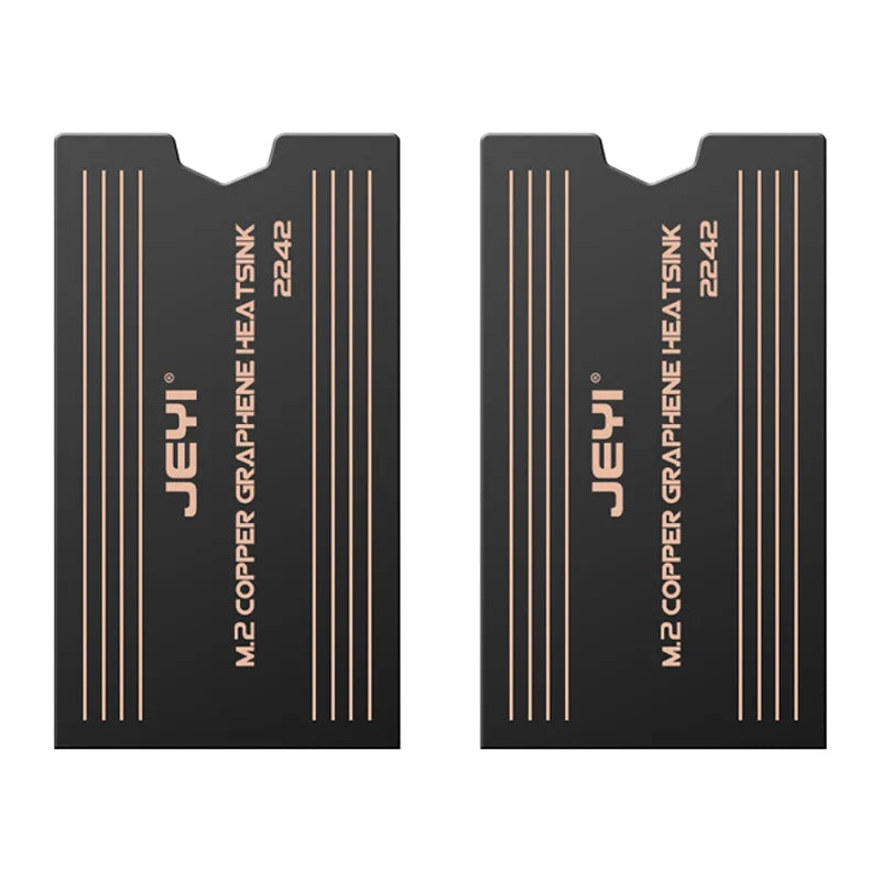 JEYI 2Pcs Heat Sink for M.2 SSD Copper Graphene Heat Dissipation Cooling Pad - M.2 2242 Heatsink | 2 Pcs - 2