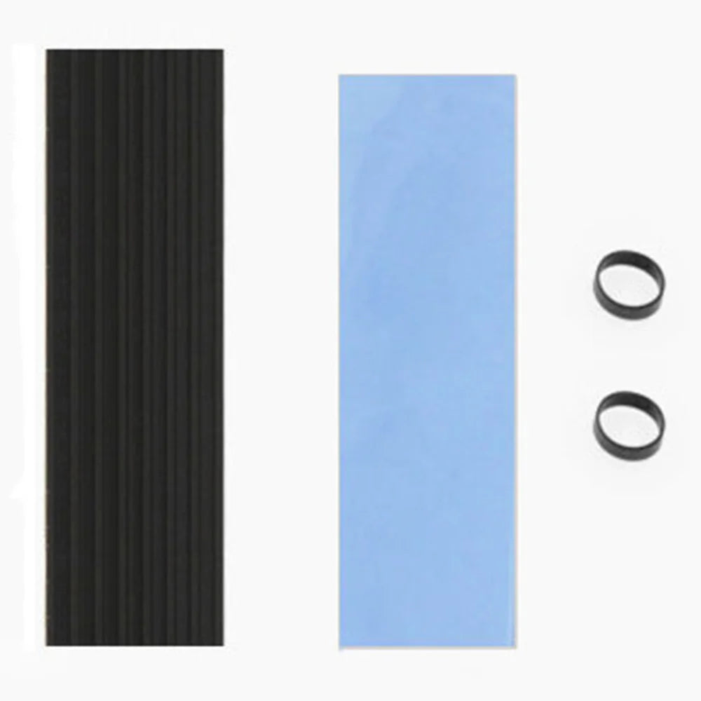 JEYI N80 M.2 NVMe SSD Heatsink 2280 Cooling Aluminum Pad Thermal Silicone Gel Heat Sink for PC- Black - 2