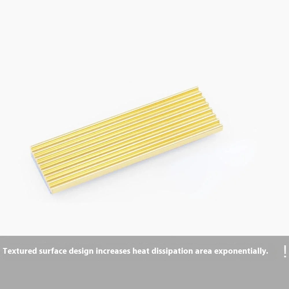 JEYI N80 M.2 NVMe SSD Heatsink 2280 Cooling Aluminum Pad Thermal Silicone Gel Heat Sink for PC- Black - 4