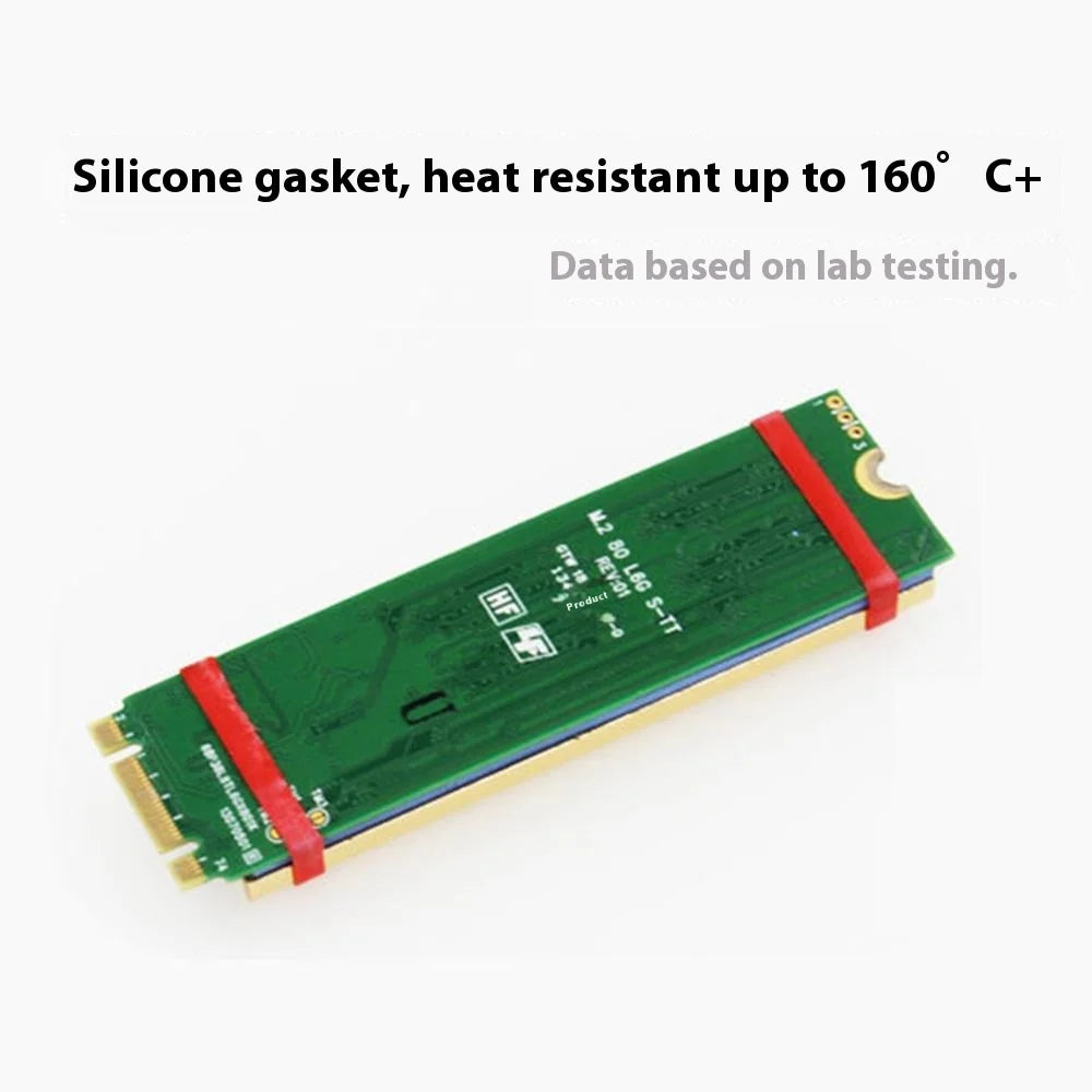 JEYI N80 M.2 NVMe SSD Heatsink 2280 Cooling Aluminum Pad Thermal Silicone Gel Heat Sink for PC- Black - 5
