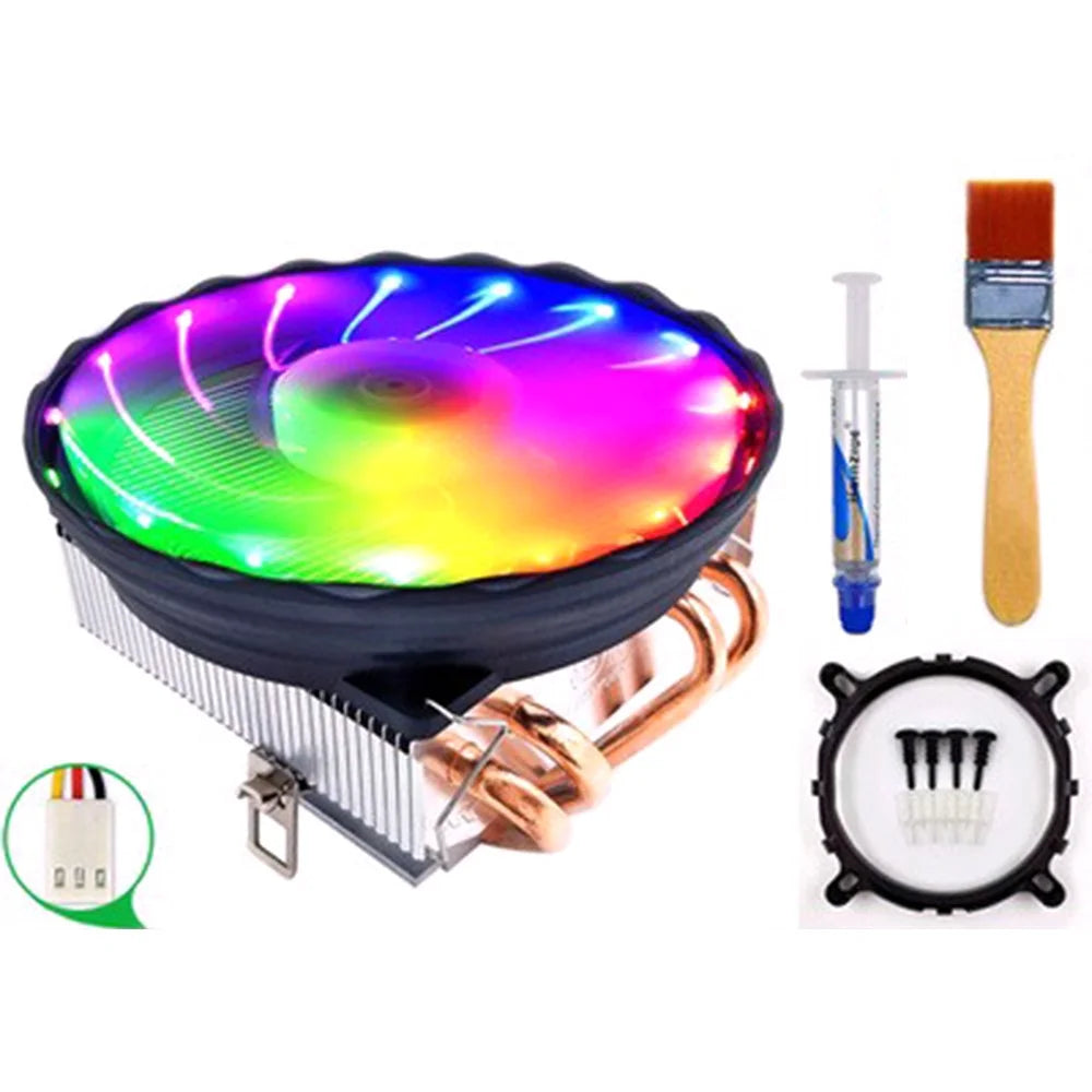 SNOWMAN 4 Copper Pipe CPU Cooling Fan with Colorful Light Down-Blow Down-Press CPU Radiator M400 Support 4-Pin Temperature Control - 1