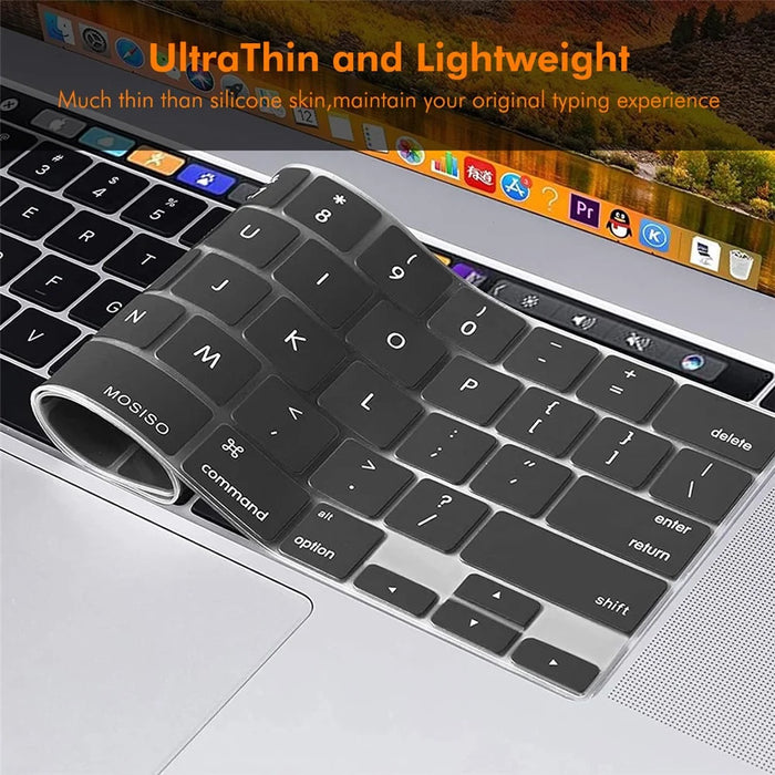 ENKAY MacBook Pro 13.3 (A2289/A2338) / Pro 16 (A2141)  US Version Keyboard Cover Soft Silicone Protective Film - Black - 4