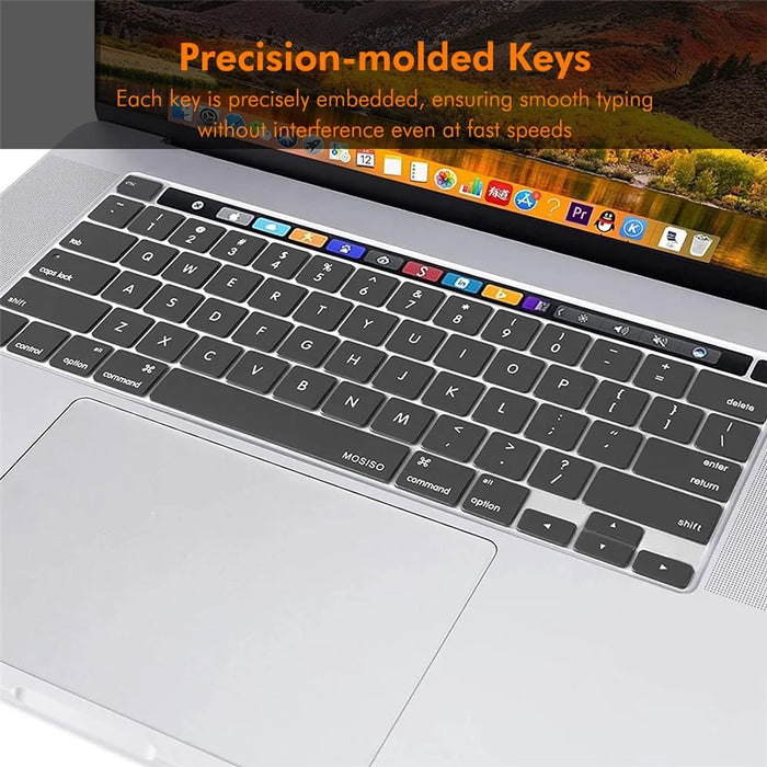ENKAY MacBook Pro 13.3 (A2289/A2338) / Pro 16 (A2141)  US Version Keyboard Cover Soft Silicone Protective Film - Black - 5