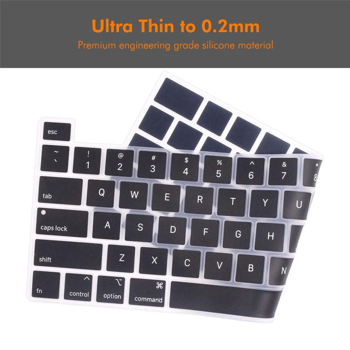 ENKAY MacBook Pro 13.3 (A2289/A2338) / Pro 16 (A2141)  US Version Keyboard Cover Soft Silicone Protective Film - Black - 6