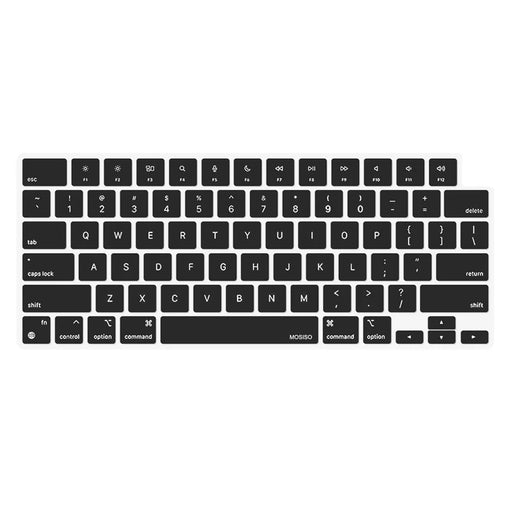 ENKAY MacBook Pro 14.2 / Pro 16.2 / Air 13.6 / Air 15.3  US Version Keyboard Cover Soft Silicone Protective Film - Black - 1