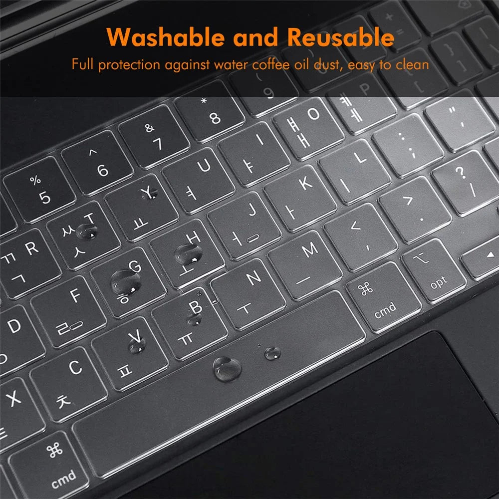 ENKAY iPad Air 13 (2025) / (2024) / Pro 12.9 (2022 / 2021 / 2020)  US Version Magic Keyboard Cover Soft TPU Protective Film - Transparent - 3