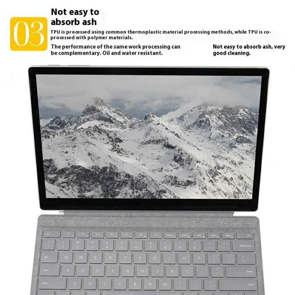 For Microsoft Surface Laptop 7 13.8-inch Keyboard Cover Anti Dust Waterproof Invisible Clear TPU Protection Film - 4