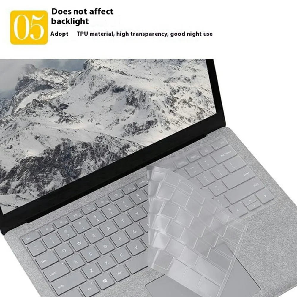For Microsoft Surface Laptop 7 13.8-inch Keyboard Cover Anti Dust Waterproof Invisible Clear TPU Protection Film - 6