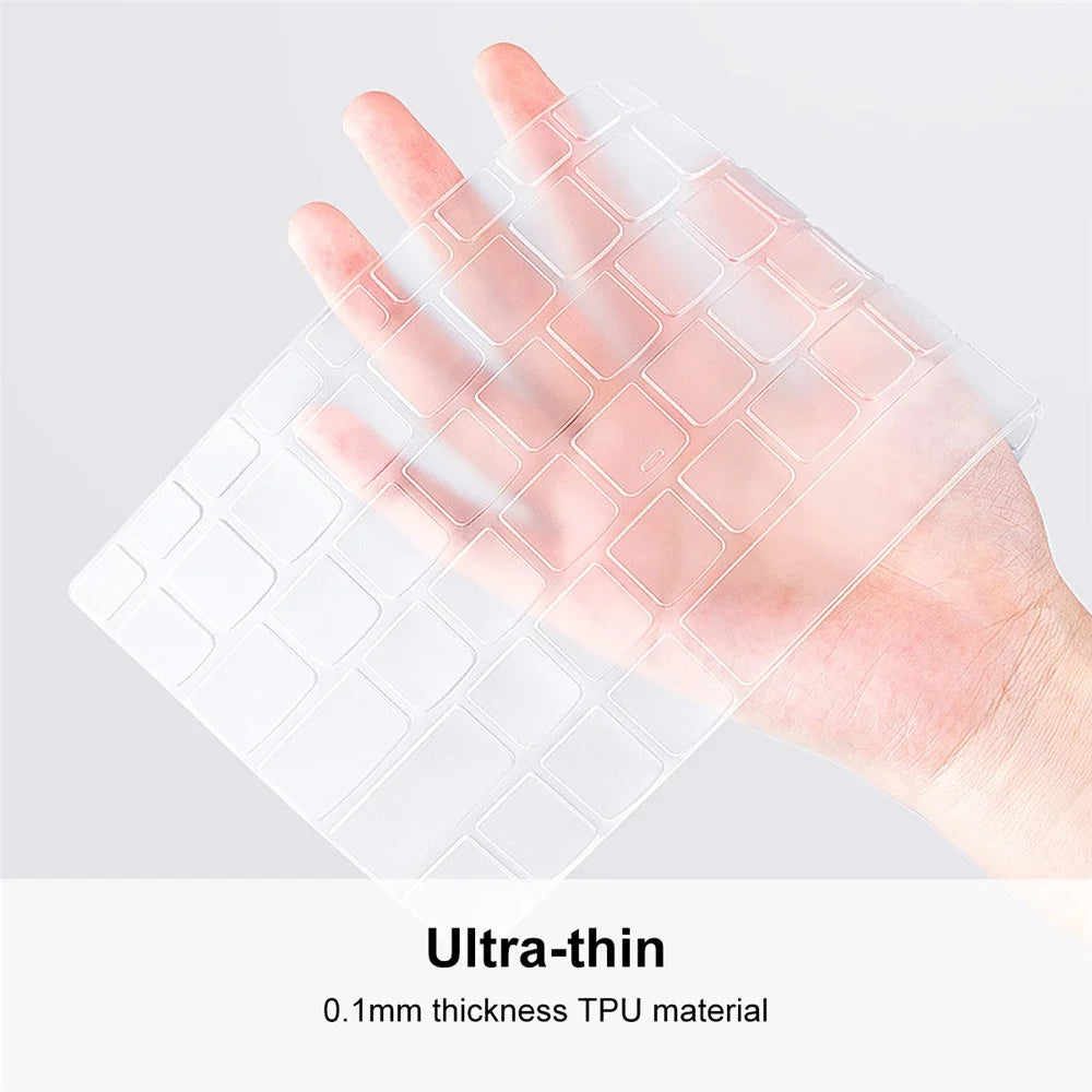 ENKAY for MacBook Neo 13 inch (2026) A3404 EU Version Layout Keyboard Cover Ultra-thin TPU Film Dustproof Cover - Transparent - 2