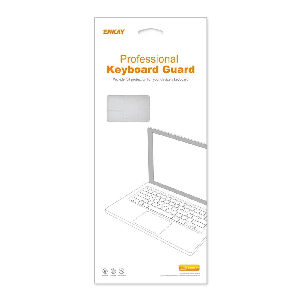 ENKAY for MacBook Neo 13 inch (2026) A3404 EU Version Layout Keyboard Cover Ultra-thin TPU Film Dustproof Cover - Transparent - 6