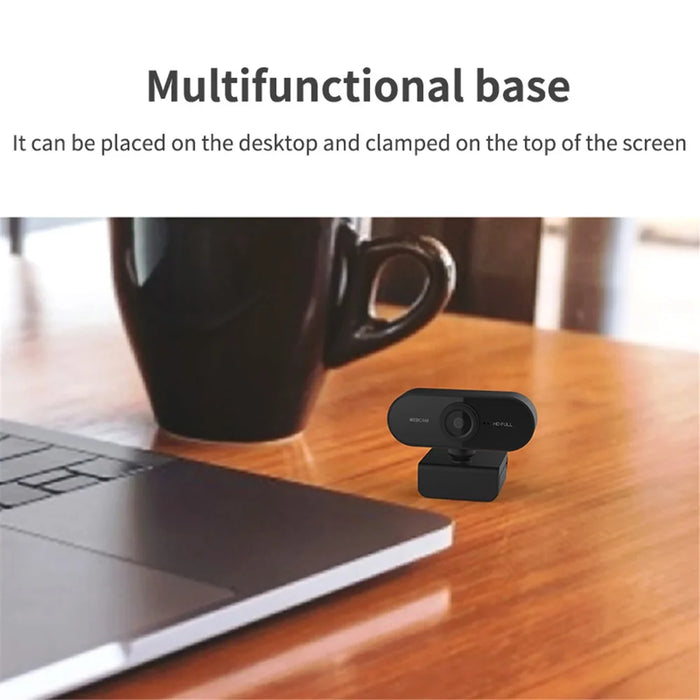 HD 1080P Computer Camera Built-in Mic Smart Webcam Noise Cancellation TV Live Camera (CE Certificate) - 3