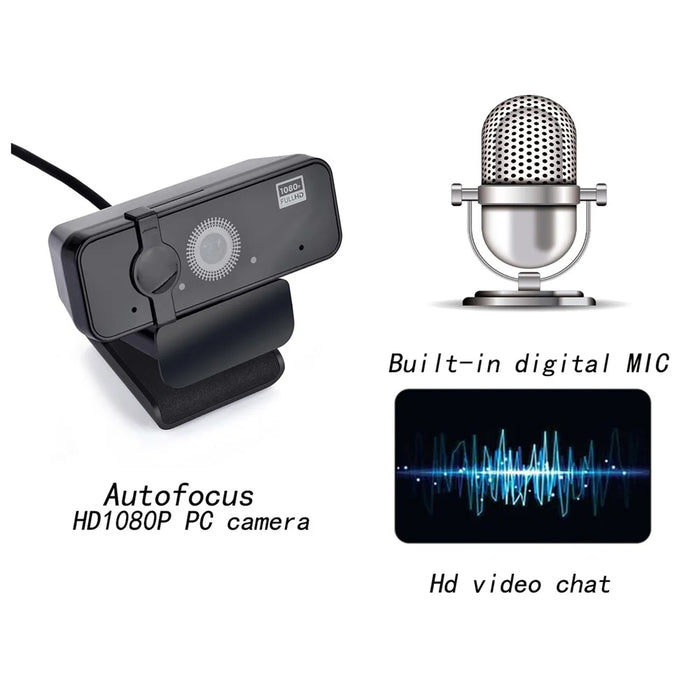 A35 USB 1080P Full HD Webcam Autofocus Web Camera with Built-in Microphone for PC Desktop Computer Laptop - 7