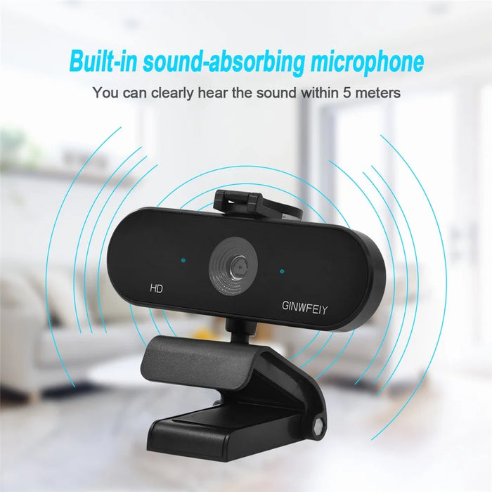 A25 HD 1080P Auto-focus Camera Live Stream Video Conference Camera with Microphone USB Webcam - 7