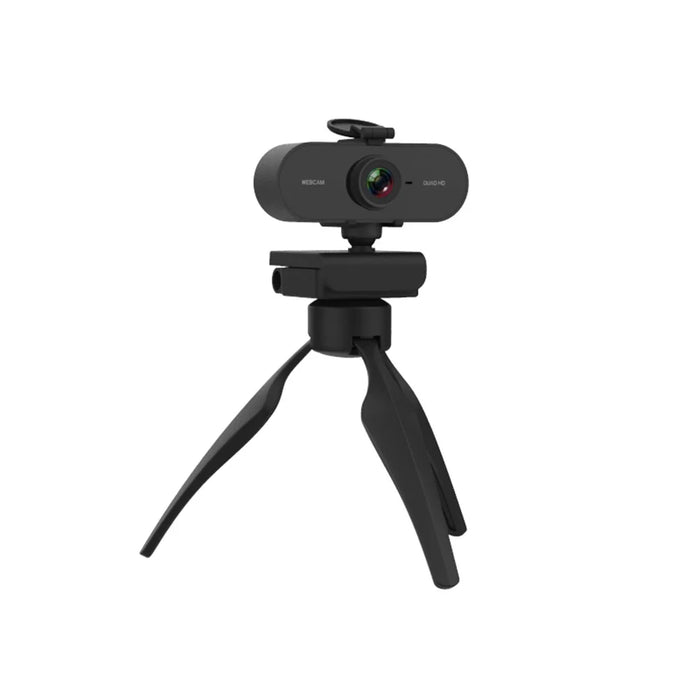 HD 4MP Webcam Built-in Microphone USB Computer Camera with Privacy Cover and Tripod for Video Calling Conference - 2