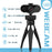 HD 4MP Webcam Built-in Microphone USB Computer Camera with Privacy Cover and Tripod for Video Calling Conference - 4
