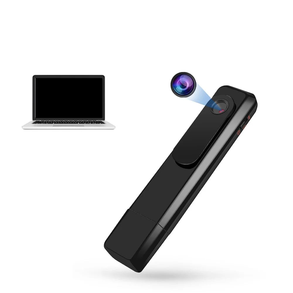 008 1080P Mini Camera Cam Video Smart Voice Recording Audio Recorder Pen USB U Disk Collar Clip - 2