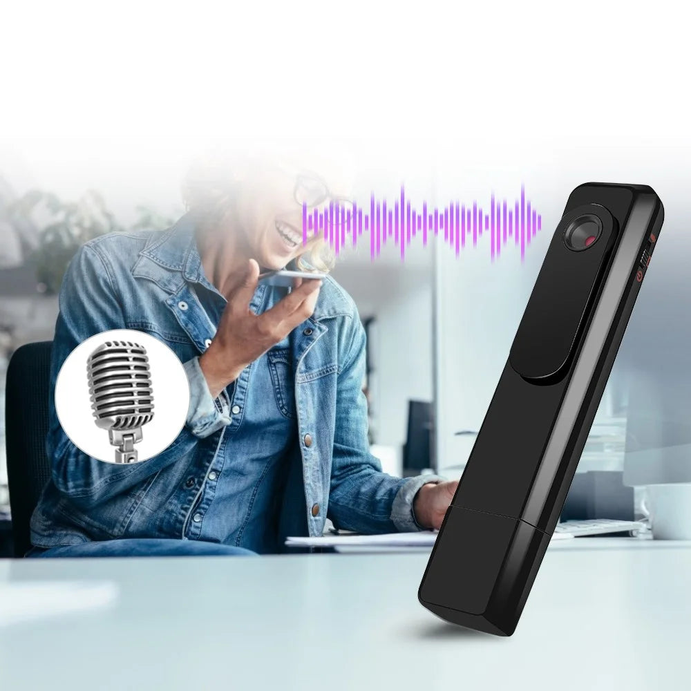 008 1080P Mini Camera Cam Video Smart Voice Recording Audio Recorder Pen USB U Disk Collar Clip - 3