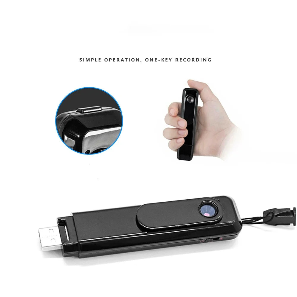 008 1080P Mini Camera Cam Video Smart Voice Recording Audio Recorder Pen USB U Disk Collar Clip - 5