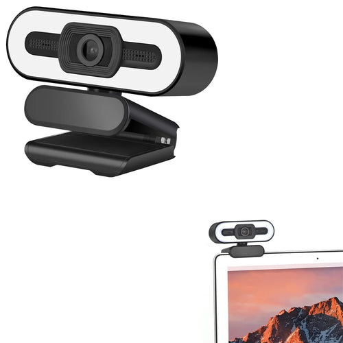 A55 1080P Computer Camera Home Office Built-in Microphone for Live Teaching USB Webcam with LED Fill Light - 1