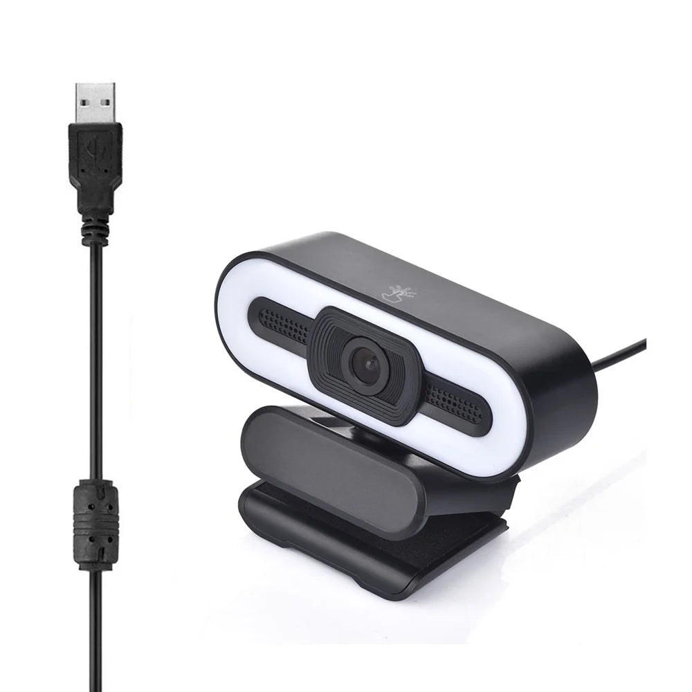 A55 1080P Computer Camera Home Office Built-in Microphone for Live Teaching USB Webcam with LED Fill Light - 2
