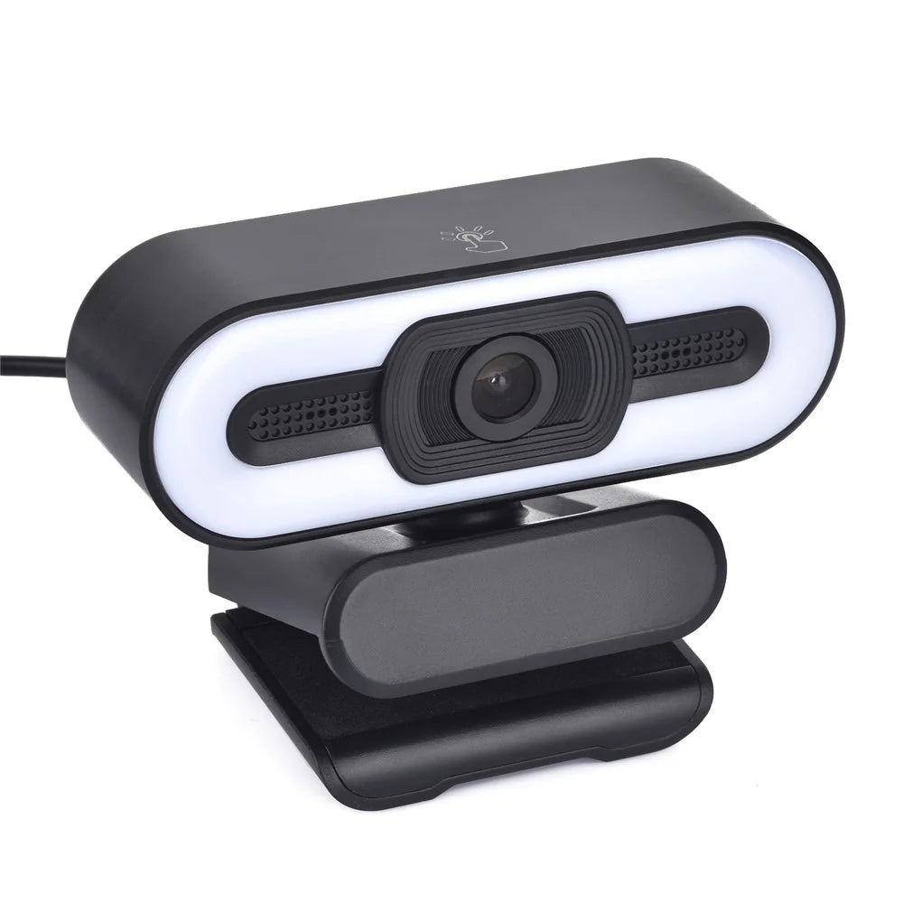 A55 1080P Computer Camera Home Office Built-in Microphone for Live Teaching USB Webcam with LED Fill Light - 6