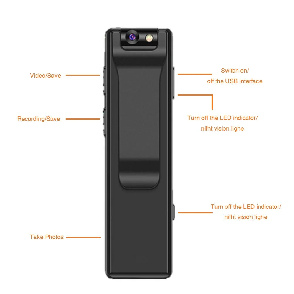Z3 HD 1080P Night Vision Motion Detection Mini Camcorder Portable Video Recorder - 5