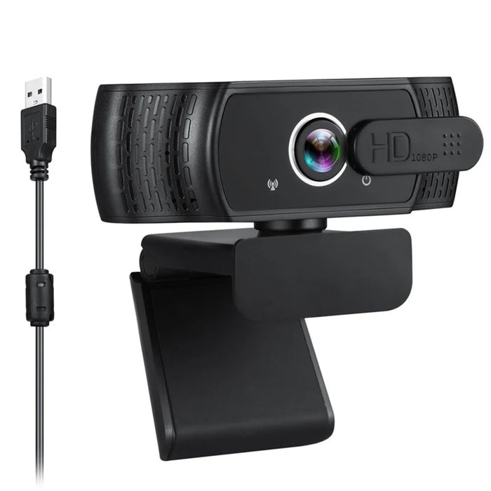 1080P Full HD USB Webcam Plug Play Monitor Camera with Microphone/Privacy Cover for Desktop Computers Laptops Video Work - 6
