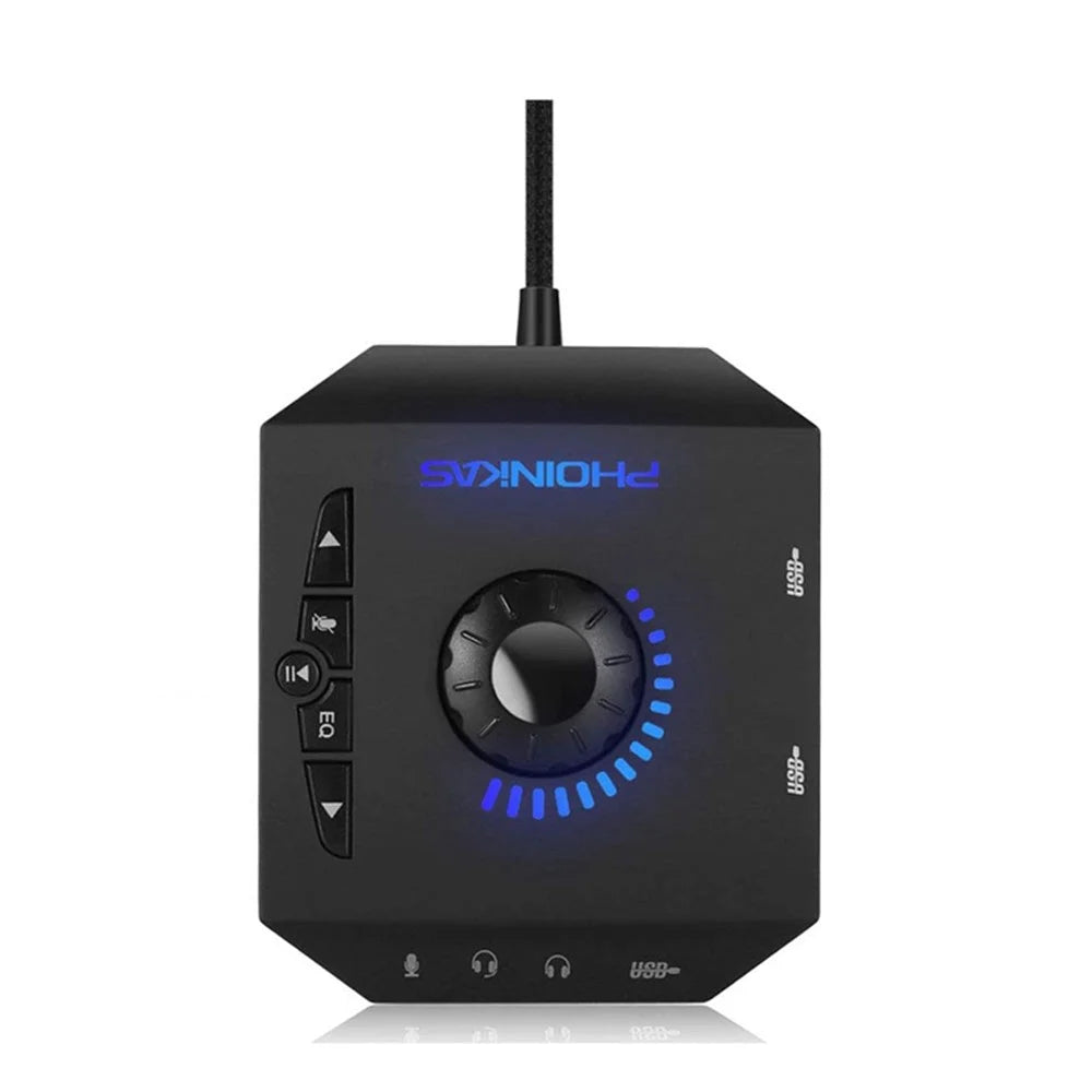PHOINIKAS T10 Multi-function External Sound Card Independent Drive-free Computer Converter Hub - 1