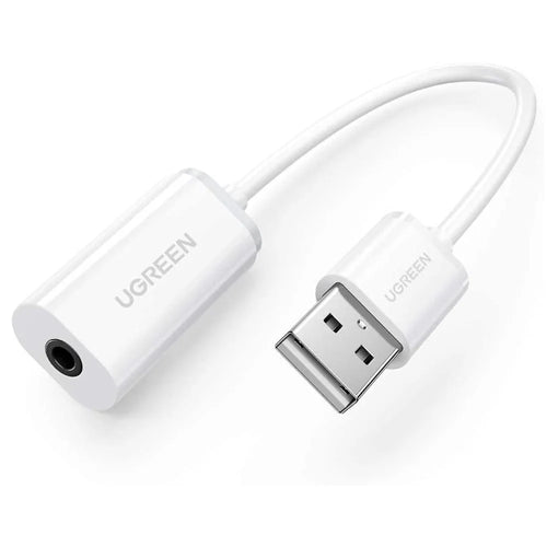 UGREEN 30712 USB External Sound Card Audio Adapter with 3.5mm AUX Jack Stereo Converter for Headphone/Mac/PS5/PC/Laptop/Windows/Linux - 1