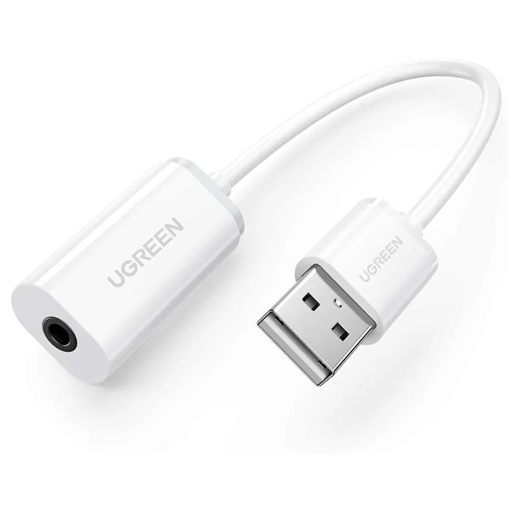 UGREEN 30712 USB External Sound Card Audio Adapter with 3.5mm AUX Jack Stereo Converter for Headphone/Mac/PS5/PC/Laptop/Windows/Linux - 1