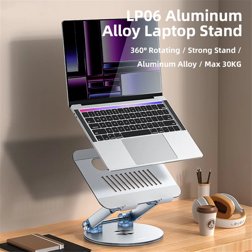 YESIDO LP06 Aluminum Alloy Foldable Laptop Bracket Rotatable Heat Dissipation Notebook Desktop Stand - 2