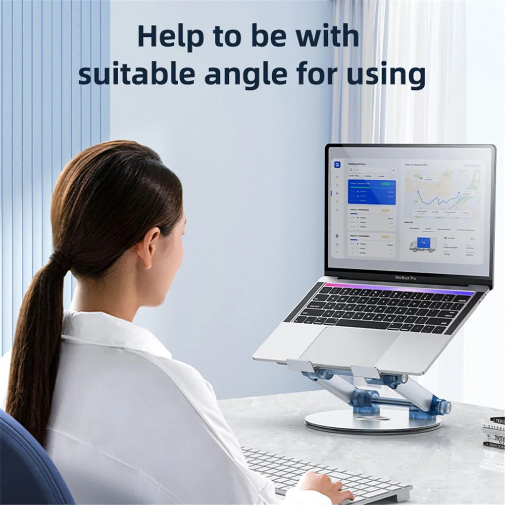 YESIDO LP06 Aluminum Alloy Foldable Laptop Bracket Rotatable Heat Dissipation Notebook Desktop Stand - 5