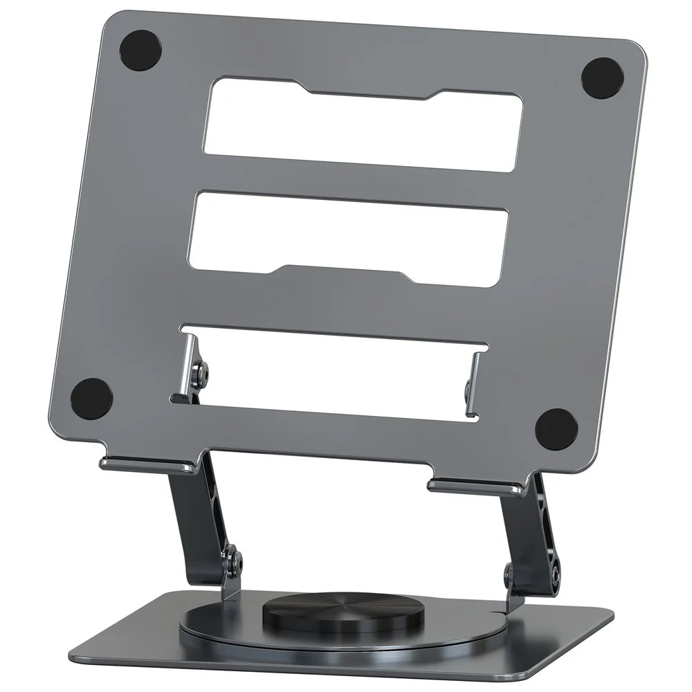 D031 Alloy Steel Rotatable Desktop Laptop Holder Heat Dissipation Notebook Heighten Stand - Grey - 1