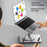 D087 Metal Desktop Laptop Heighten Bracket Rotatable Heat Dissipation Notebook Stand - Grey - 4