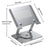 D087 Metal Desktop Laptop Heighten Bracket Rotatable Heat Dissipation Notebook Stand - Grey - 6