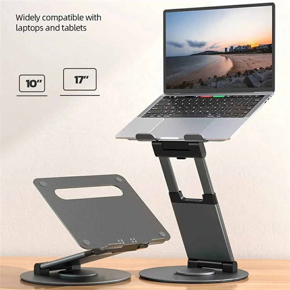 DT018XS Desktop Laptop Heighten Bracket Aluminum Alloy Rotatable Heat Dissipation Notebook Stand - Grey - 3