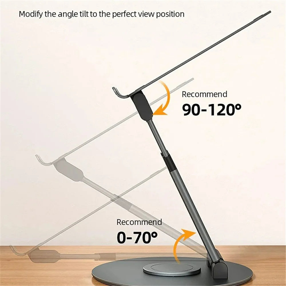 DT018XS Desktop Laptop Heighten Bracket Aluminum Alloy Rotatable Heat Dissipation Notebook Stand - Grey - 7
