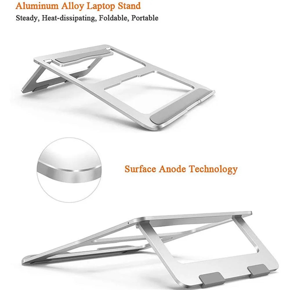 56-A Portable Desktop Notebook Stand Aluminum Alloy Laptop Cooling Heighten Bracket - 2