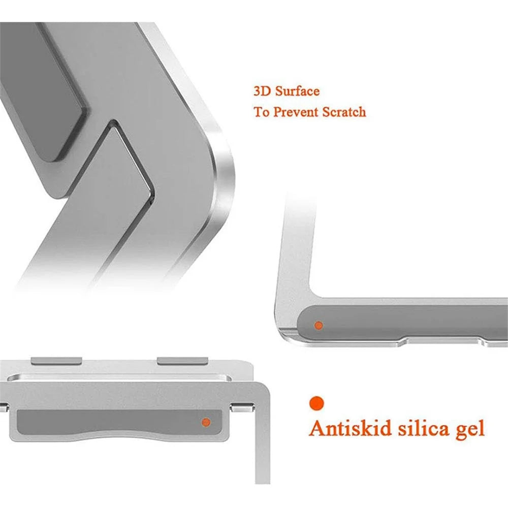 56-A Portable Desktop Notebook Stand Aluminum Alloy Laptop Cooling Heighten Bracket - 3