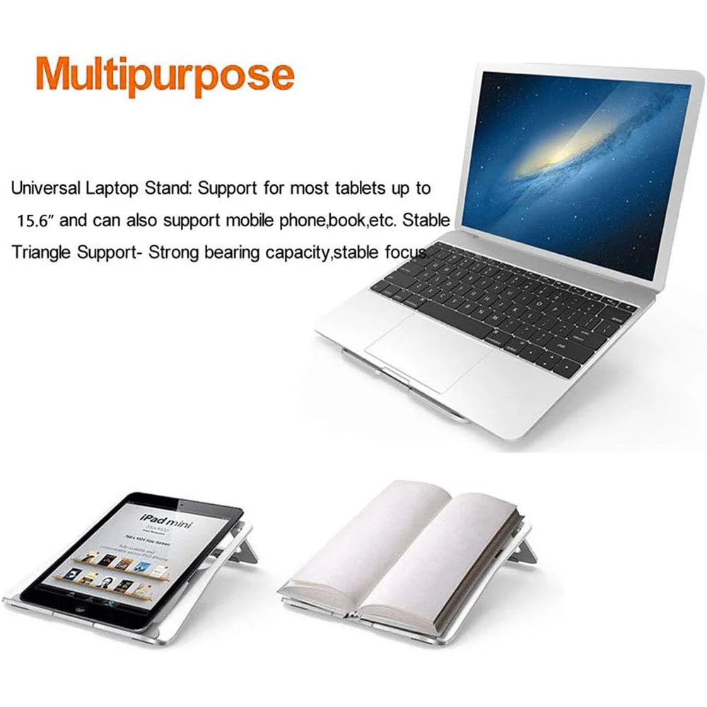 56-A Portable Desktop Notebook Stand Aluminum Alloy Laptop Cooling Heighten Bracket - 6