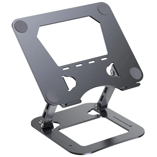 T64 Adjustable Notebook Heat Dissipation Stand Metal Desktop Foldable Laptop Bracket - Grey - 1