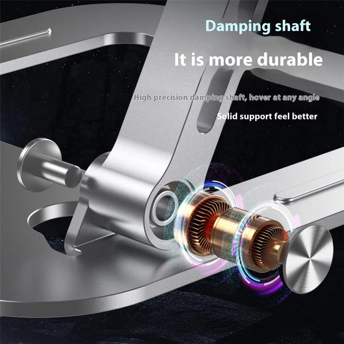 T64 Adjustable Notebook Heat Dissipation Stand Metal Desktop Foldable Laptop Bracket - Grey - 5