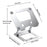 T64 Adjustable Notebook Heat Dissipation Stand Metal Desktop Foldable Laptop Bracket - Grey - 7