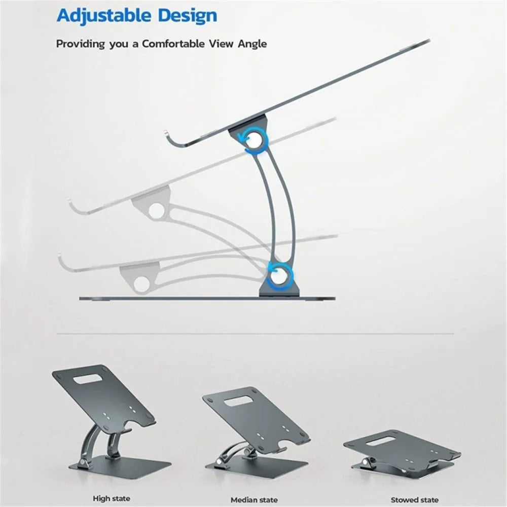 DT010 Adjustable Notebook Heat Dissipation Stand Aluminum Alloy Desktop Laptop Bracket - 3
